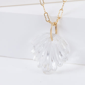 Carved crystal pendant