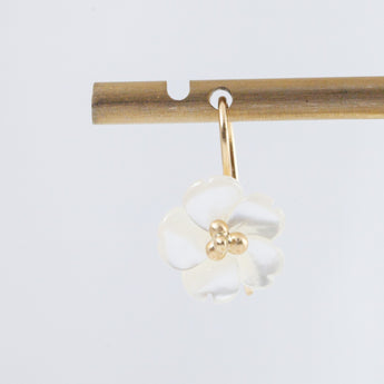 Fleur mother of pearl drop earrings