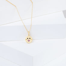 Load image into Gallery viewer, Oval mouth face pendant necklace

