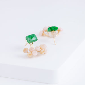 Fairy maw sit sit and pink opal earrings [Limited Edition]
