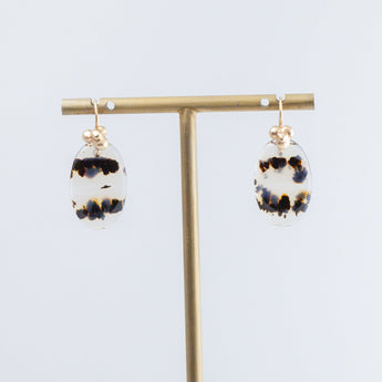 Forma one-of-a-kind large Montana agate earrings