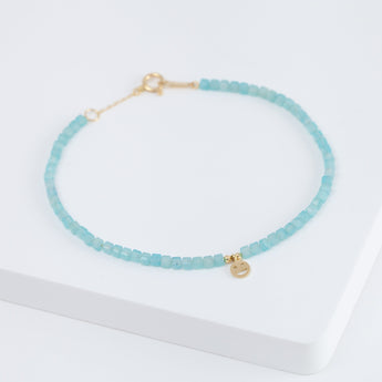 Smiley amazonite beads bracelet