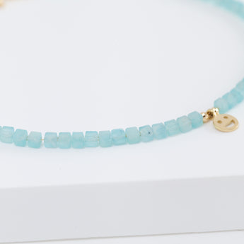 Smiley amazonite beads bracelet