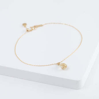 Smiley rutilated quartz briolette bracelet