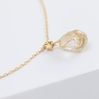 Smiley rutilated quartz briolette bracelet
