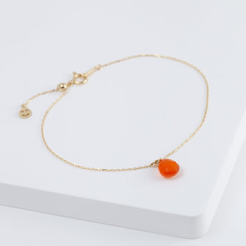 Smiley carnelian bracelet