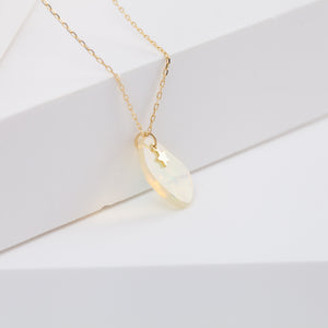 Opal smiley necklace