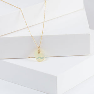 Opal smiley necklace
