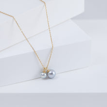 Load image into Gallery viewer, Baby Akoya pearl double pearl necklace
