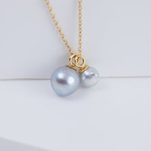 Load image into Gallery viewer, Baby Akoya pearl double pearl necklace
