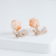 Load image into Gallery viewer, Fairy small momoiro coral and rose quartz earrings [limited edition]
