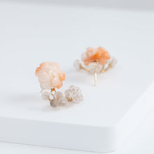 Load image into Gallery viewer, Fairy small momoiro coral and rose quartz earrings [limited edition]
