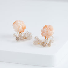 Load image into Gallery viewer, Fairy small momoiro coral and rose quartz earrings [limited edition]
