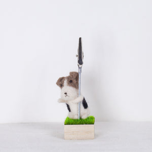 Fluffy - Wire Fox Terrier memo stand
