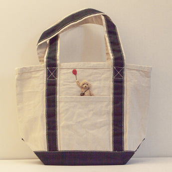 Fluffy - small Poodle tote bag