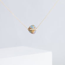 Load image into Gallery viewer, Band one-of-a-kind opalized wood necklace
