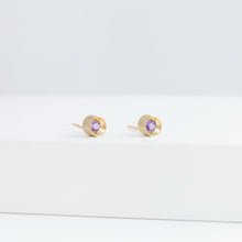 Load image into Gallery viewer, Spot amethyst studs
