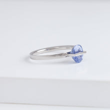 Load image into Gallery viewer, Band one-of-a-kind platinum icy sapphire ring
