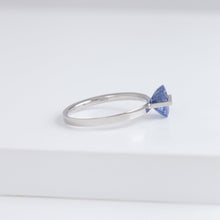 Load image into Gallery viewer, Band one-of-a-kind platinum icy sapphire ring
