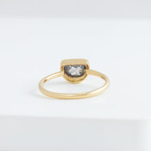 Load image into Gallery viewer, OOAK Half Moon salt and pepper diamond ring
