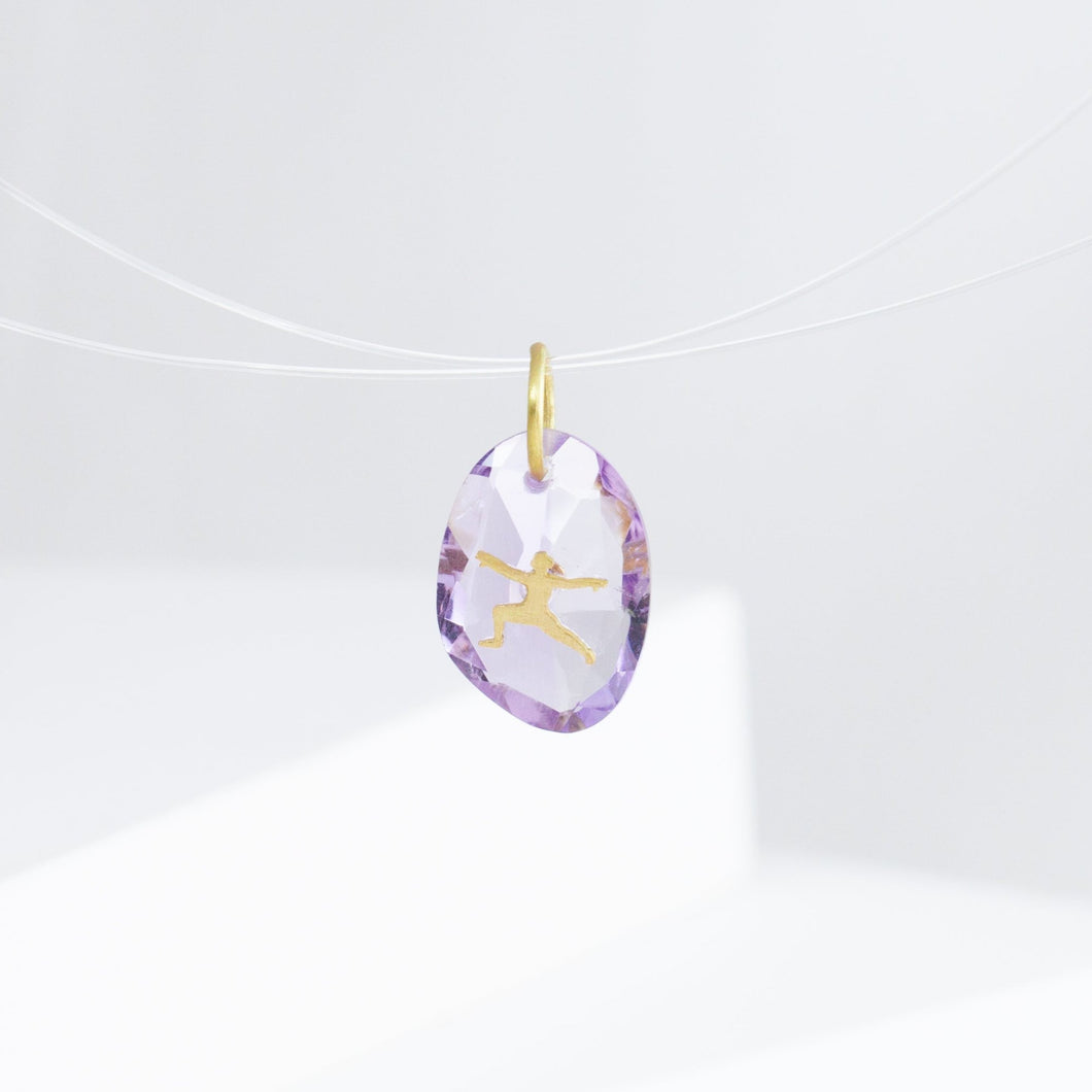 Yoga amethyst pendant