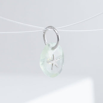 Starfish prehnite pendant