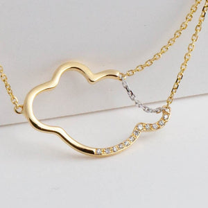 Silver linings traveling cloud diamond necklace