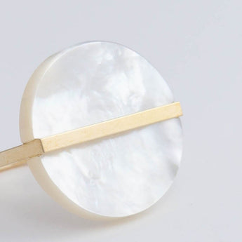 Slice mother of pearl ring