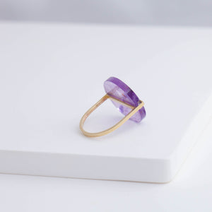 Slice amethyst ring