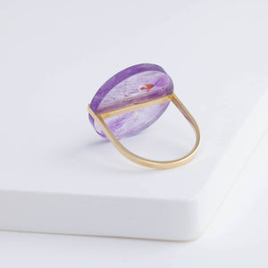 Slice amethyst ring