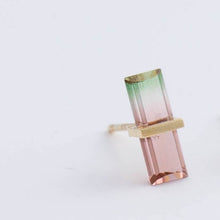 Load image into Gallery viewer, Band watermelon tourmaline studs
