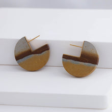 Load image into Gallery viewer, Slice sandstone earrings - small
