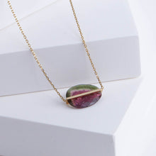 Load image into Gallery viewer, Band one-of-a-kind watermelon tourmaline necklace
