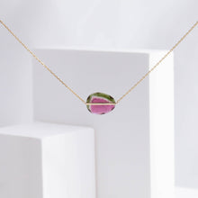 Load image into Gallery viewer, Band one-of-a-kind watermelon tourmaline necklace
