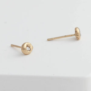 One-of-a-kind sapphire nugget studs