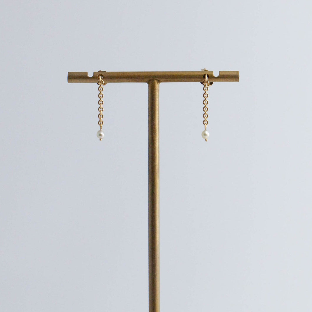 14K Cleo chain earrings