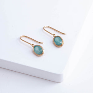 Grandidierite hook earrings