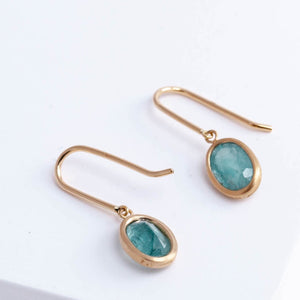 Grandidierite hook earrings