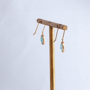 Grandidierite hook earrings