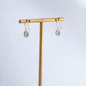 Grandidierite hook earrings