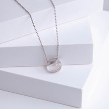Load image into Gallery viewer, Rock Himalayan quartz necklace (small round)
