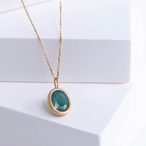 Grandidierite bezel pendant