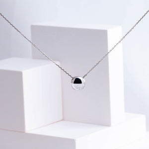 Rock Himalayan quartz necklace (small round)
