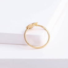 Load image into Gallery viewer, One-of-a-kind pebble brown diamond slice ring
