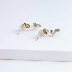 Rich Fairy green sapphire and emerald earrings