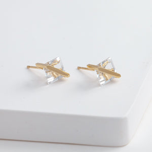 Band quartz studs