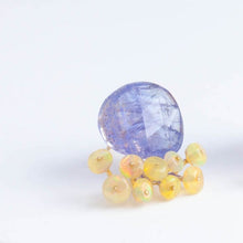 Load image into Gallery viewer, Fairy tanzanite and opal earrings
