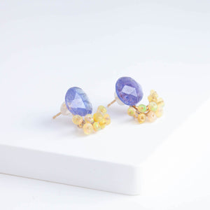 Fairy tanzanite and opal earrings