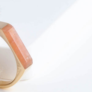 Rhodochrosite signet ring