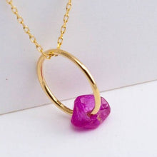 Load image into Gallery viewer, Rough stone ruby pendant
